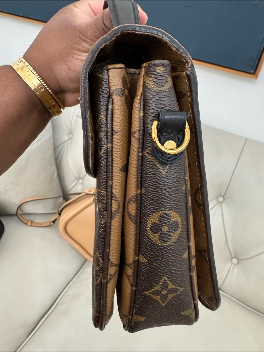 Louis Vuitton Reverse Monogram Pochette Metis - Brown & Dark Brown - Picture 5 of 8